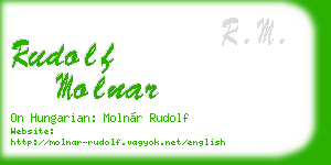 rudolf molnar business card