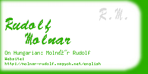 rudolf molnar business card